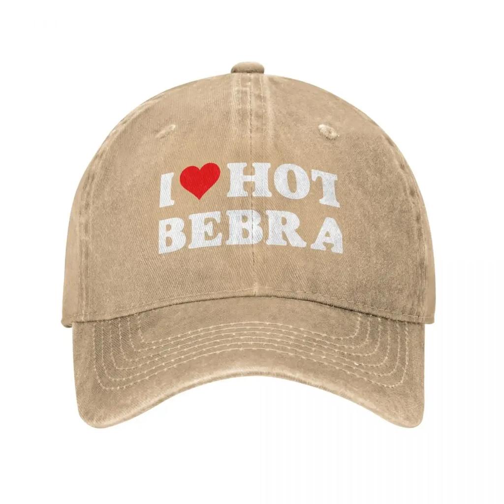 I Heart Hot Bebra I Love Hot Bebra Бейсболка Мода Пляжный Выходной Девушка Мужская