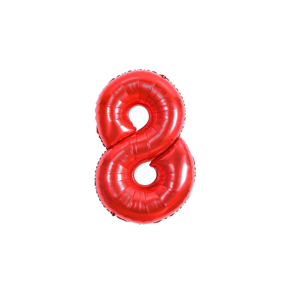 32-Inch US Number Birthday Party Balloons - Individual Aluminum Film