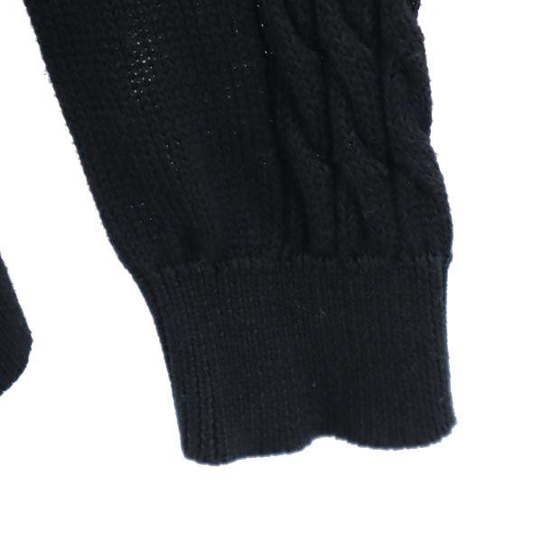 Yohji Yamamoto Хлопковый вязаный кардиган с длинным рукавом 2 черный Без пуговиц Женский Б/У