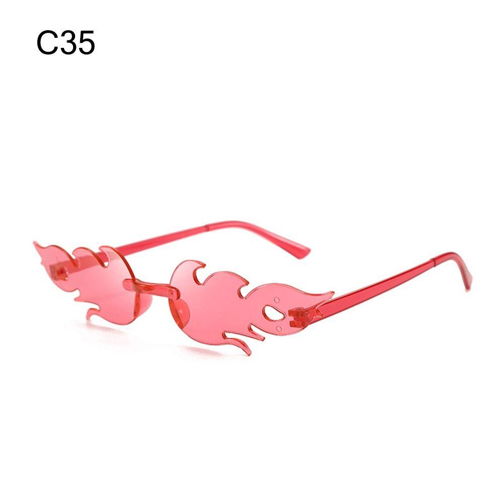 Novelty Eyewear Cosplay Party Flame Shaped Flame Sunglasses Sun Glasses Sunglasses for Women