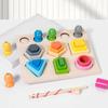Educational Shape Matching Toys Wooden Sorting Stacking Toys Montessori Wood Toys  Baby