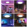 Светодиодный потолочный светильник, красочная круглая RGB подсветка, трехцветный диммер, бесступенчатое затемнение, новый потолочный светильник