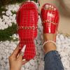 Summer and Autumn New Large Size Open-toed Flip-flops Flat Wedge Sandals for Women Shoes for Women