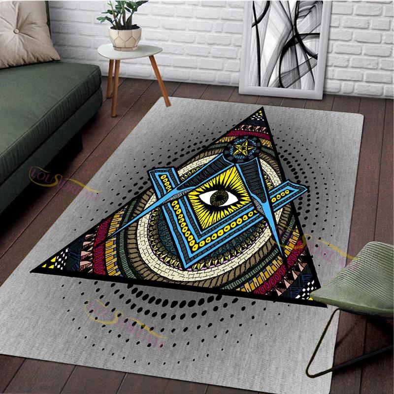 Масонский ковер, коврик с кольцом масонов иллюминатов, большой ковер, всевидящие глазные коврики, ковры для гостиной, ковры для фитнеса, коврик для домашних животных