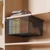 4 Pieces Closet Hanging Storage Bin Long-Lasting Wardrobe Mesh Basket Under Shelf Wire Basket Ventilated Multi-Purpose