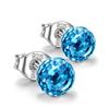 Creative Jewelry Gift for Women Girl Colorful Crystal Earrings 925 Silver Wedding Ear Stud