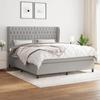 Maison Exclusive - Sommier À Lattes De Lit Avec Matelas Gris Clair 180x200cm Tissu