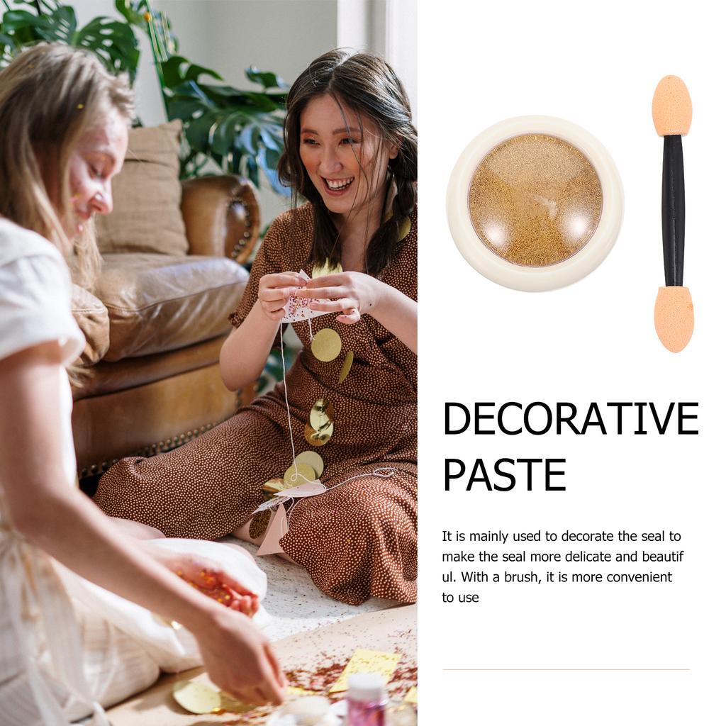 1Set High Quality Seal Paste Durable DIY Tool Gorgeous Color Brush Seal Cream Stamp Sealing Wax Paste DIY Supply