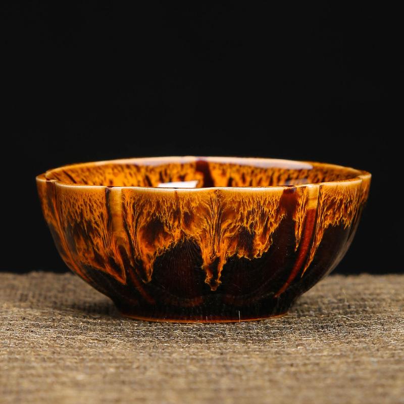 Чайная чашка Kiln Change Керамические чашки и фонарики Kung Fu Маленькие чайные чашки Master Cup Одинарная чашка Чайный сервиз Jianjian Пиала для чая Чайные чашки Шляпы-ведра Чашки