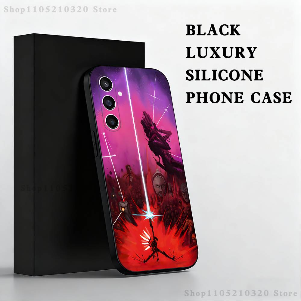Чехол для телефона U-Ultrakill Game для Samsung S25, S24, S21, S22, S23, S30, Ultra, S20, Plus, Fe, Lite, Note, 10 Черный Мягкий