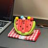 Stainless Steel Fruit Fork Set with Holder, Luxury Watermelon Forks for Home, Kids Safe Fruit Picks, 6-Piece