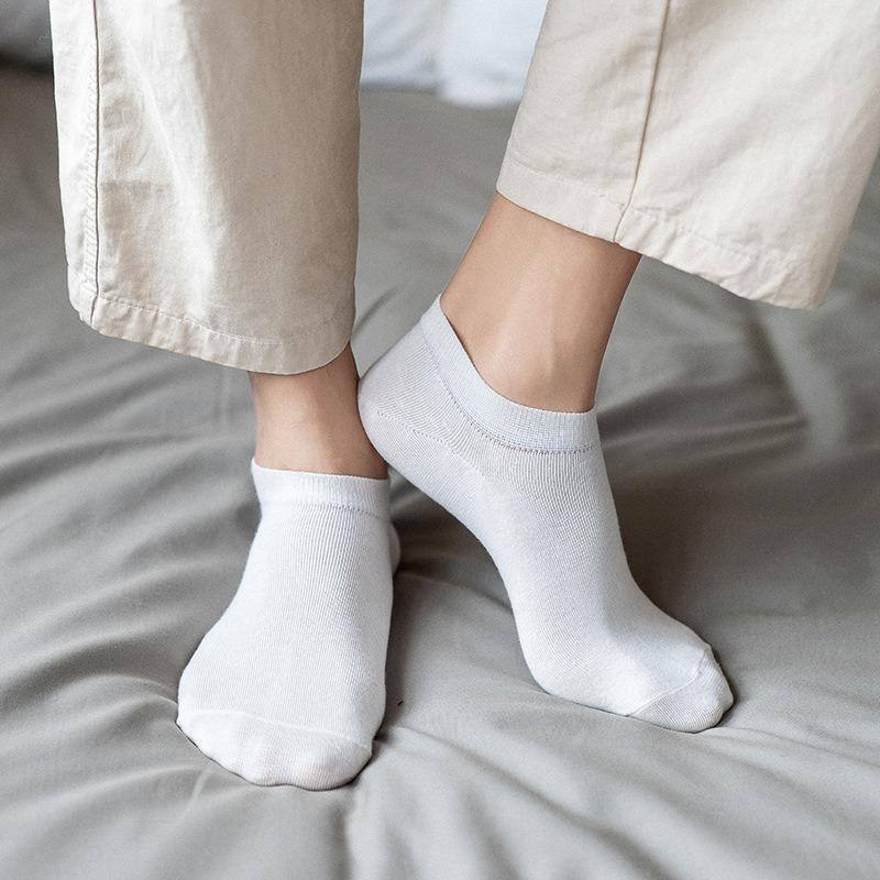 5 пар мужских летних дышащих и впитывающих пот однотонных носков с защитой от падения на пятку