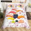 Японский суши King Queen пододеяльник Маленький комплект постельного белья Кошка Новинка Мультфильм Домашнее животное Японская еда Белый полиэстер пододеяльник