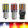 Лампочки для поворотников, стоп-сигналов, заднего хода 1156 BA15S P21W BAU15S PY21W 1157 BAY15D P21/5W Светодиодные Canbus 3030 44 светодиода 7440 7443 W21W T20