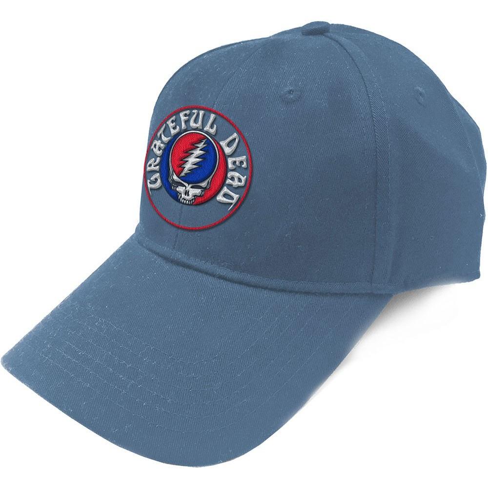 Бейсболка с логотипом Grateful Dead Steal Your Face, регулируемая, джинсовая, унисекс, футболка