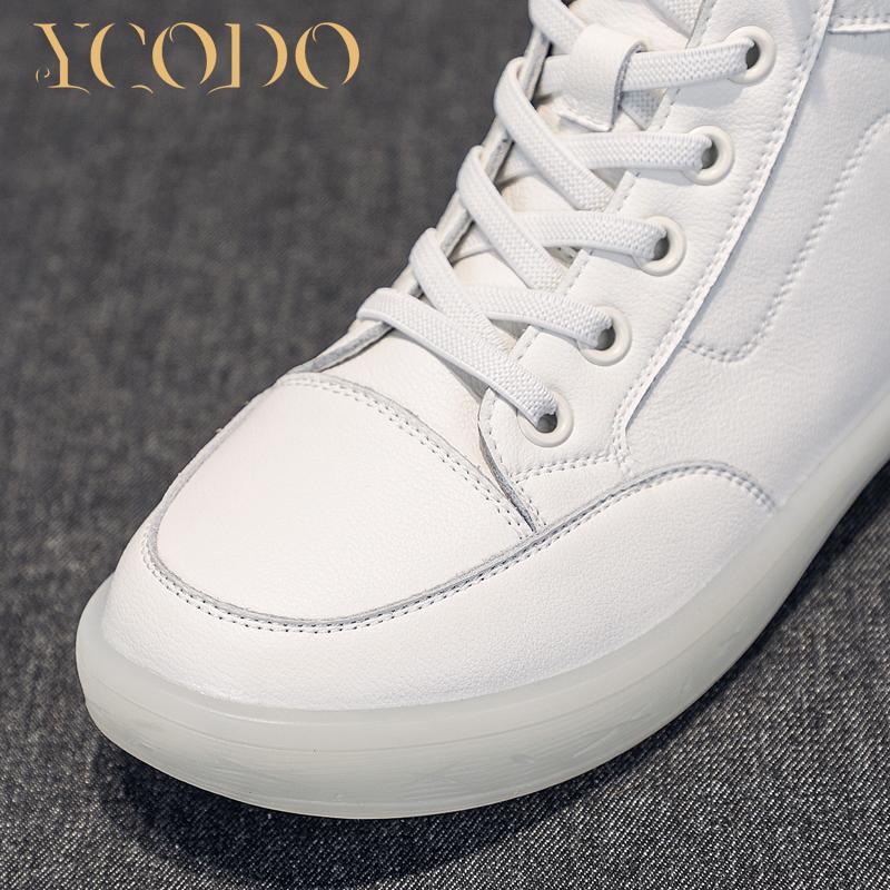 Высокие кожаные туфли. Осень 2023. Маленькие белые туфли. Повседневная обувь на мягкой подошве.