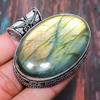 Charming Vintage Labradorite Gemstone 925 Sterling Silver Handmade Jewelry Pendant