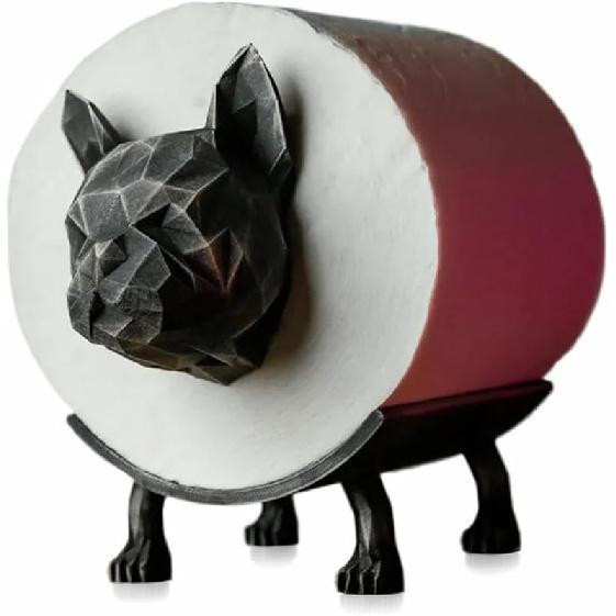 Милый держатель для туалетной бумаги в виде животного - прочная подставка для рулонов туалетной бумаги из PLA (Дизайны кошек, свиней, лягушек и собак) (Лягушка)