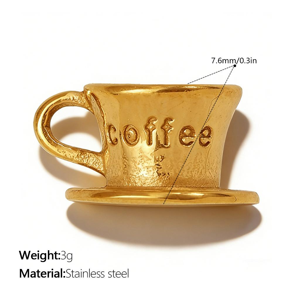 Yori Stainless Steel Retro Coffee Pot Small Charms for Jewelry Making Supplies DIY Necklace Bracelet Making Accessories