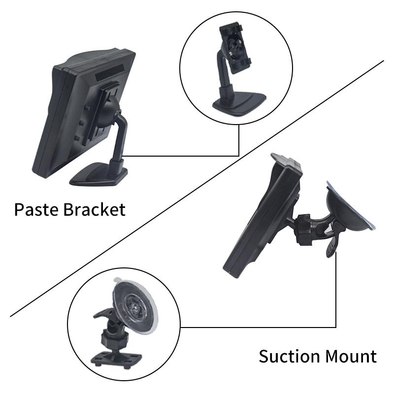 Hippcron 5-дюймовый автомобильный монитор TFT LCD 5 дюймов HD Digital 16:9 800*480 Экран 2-сторонний видео вход для камеры заднего вида DVD VCD