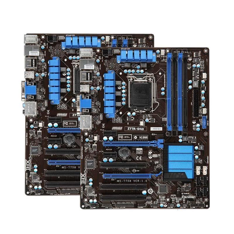 Материнская плата MSI MS-7758 Z77A-G43 LGA 1155 Intel Z77 DDR3 USB 3.0, 1 шт.