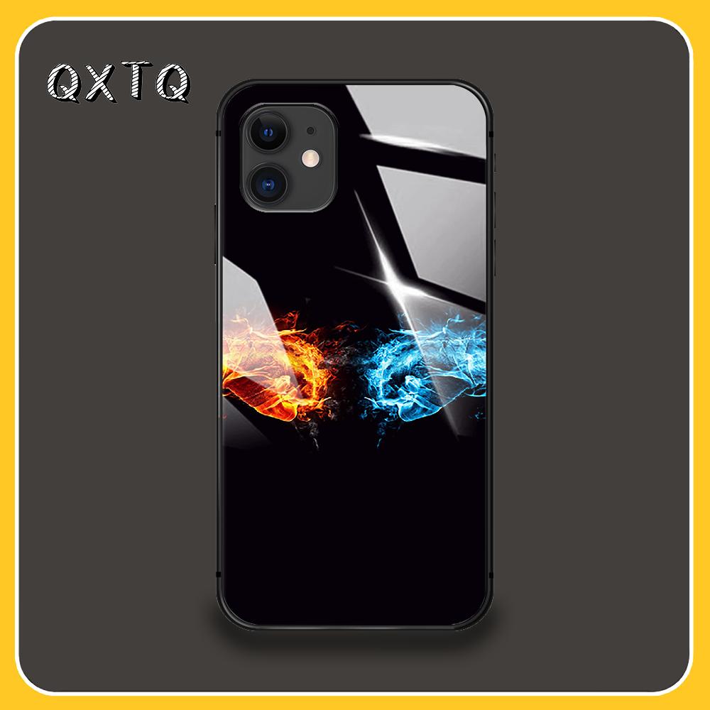 Модные боксерские перчатки, чехлы и обложки для мобильных телефонов, стеклянный чехол для iPhone, Xiaomi, Redmi, Samsung, Galaxy Note S, 12, 13, 14, 15, 21, 22, 5G, Pro, Max, Plus