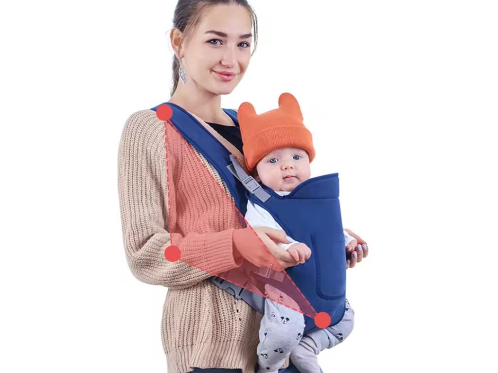 Рюкзак-кенгуру подходит для детей от 0 до 24 месяцев, розовый