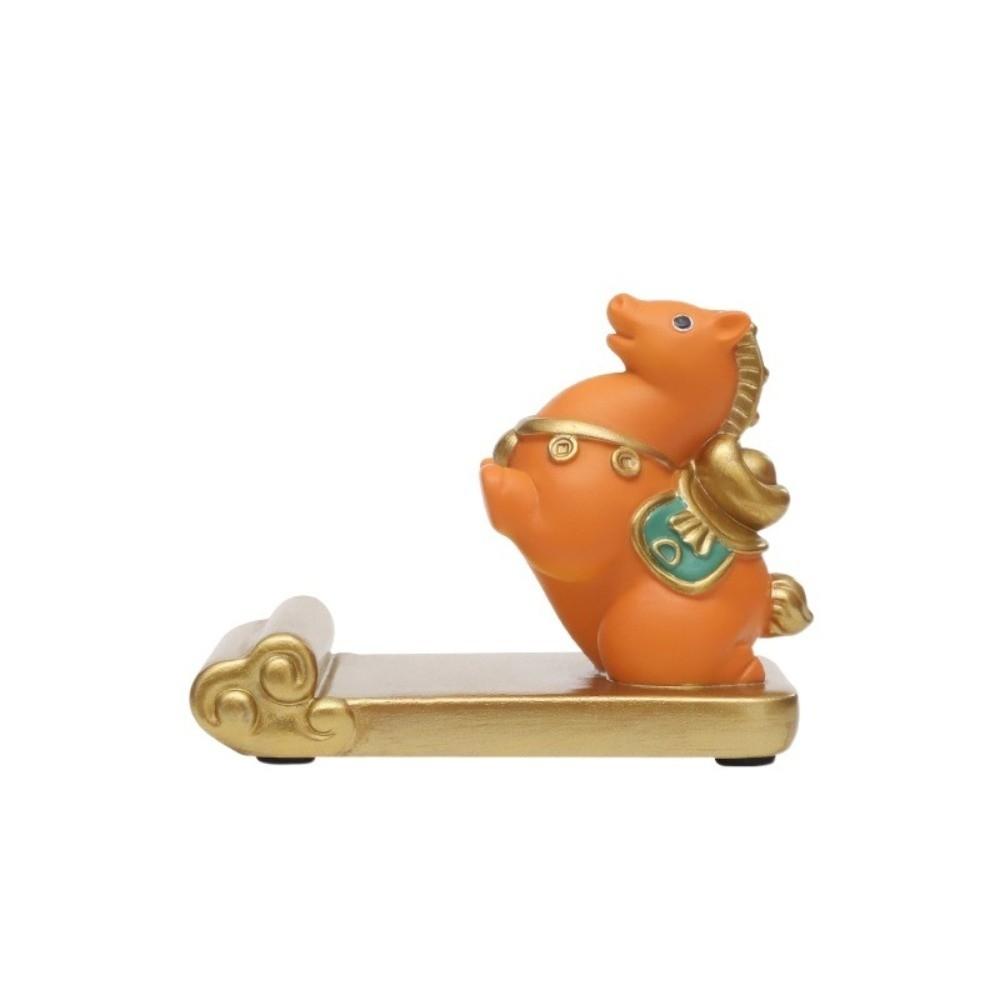 Resin Mobile Phone Stand Horse Mascot Cell Phone Bracket Zodiac Pony Phone Holder Desk Decor