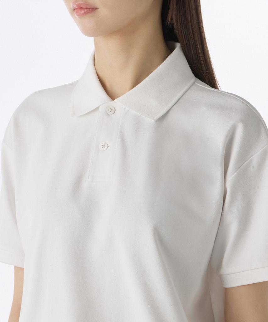 MUSINSA STANDARD WOMAN [Cooltandard] Women'S Relaxed Crop Pique Polo Shirt [White]