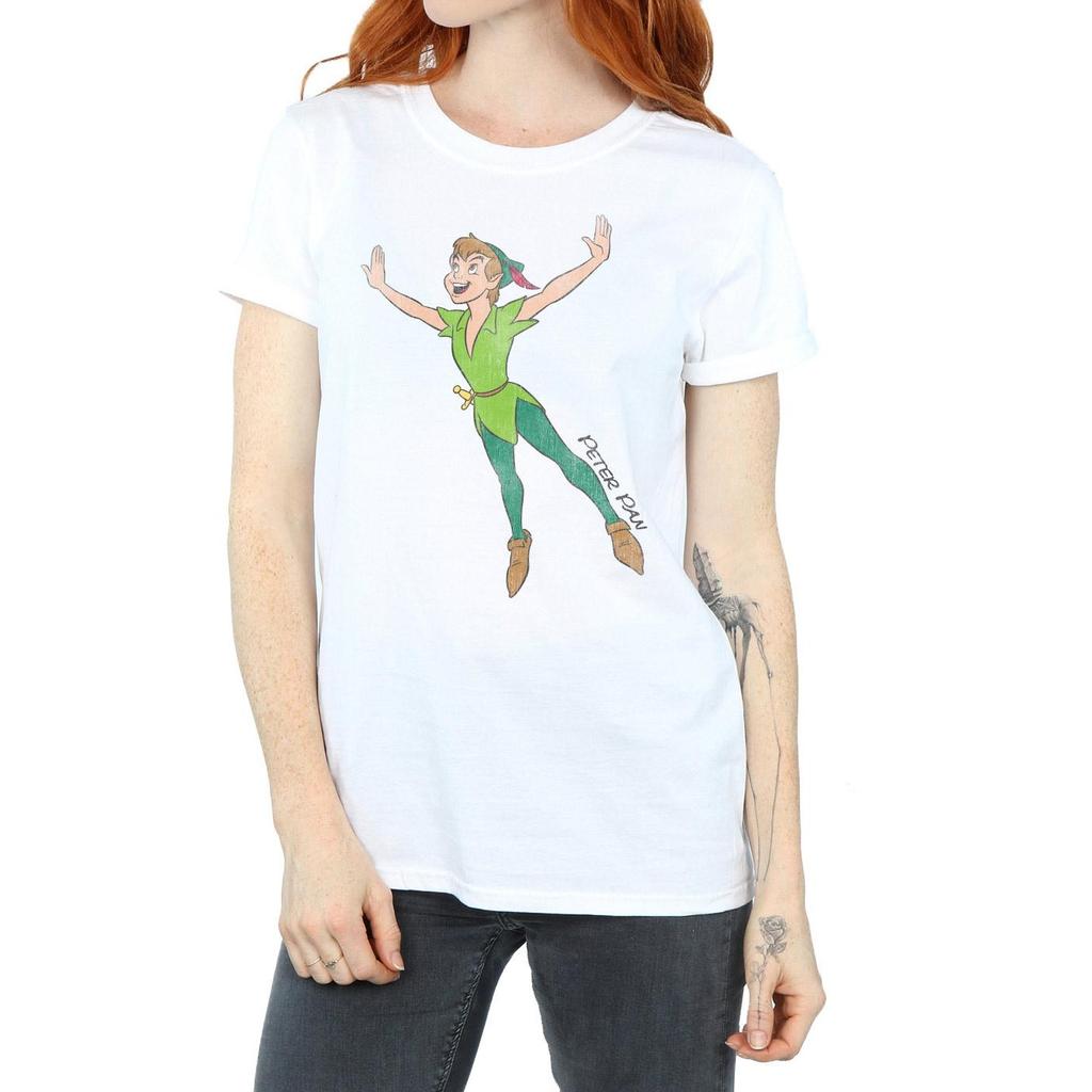 Peter Pan Womens/Ladies Classic Flying Cotton Boyfriend T-Shirt