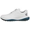 ECCO GOLF LT1 Genuine Leather Waterproof Golf Shoes 13227461203 cm 3E Men's White/Petrol 25.0