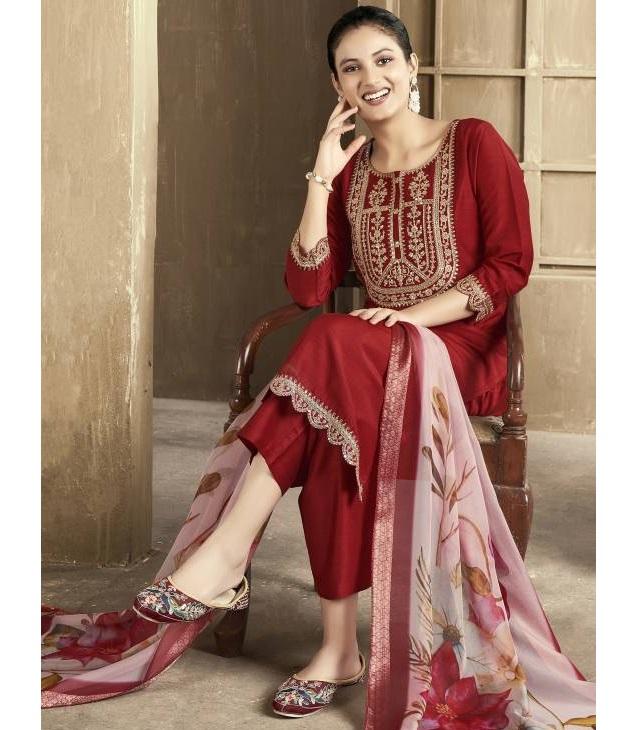 Женский индийский дизайнерский комплект курта брюки дупатта Болливуд топ туника курти сальвар камиз костюм