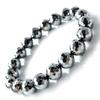 High Purity Mirror Cut Terahertz Ore Bracelet 10mm with Special Box Inner Diameter 21cm Approx.