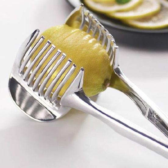 Овощерезка для томатов, круглый инструмент для нарезки лимонных яиц, портативные круглые щипцы для фруктов, держатель для лука, бытовой кухонный режущий инструмент для апельсинов