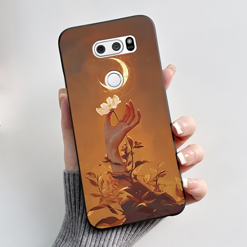 Чехол для LG V30 V30+ V30S V30S+ V35 V35+ ThinQ Тонкий Мягкий Черный Силиконовый Чехол Эстетичный Роскошный Милый Крутой Задняя Крышка для Мальчиков Девочек