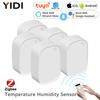 Tuya Zigbee Умный датчик температуры и влажности Детектор Работа от батарей ZigBee Хаб Мониторинг в приложении Работает с Alexa Google Home