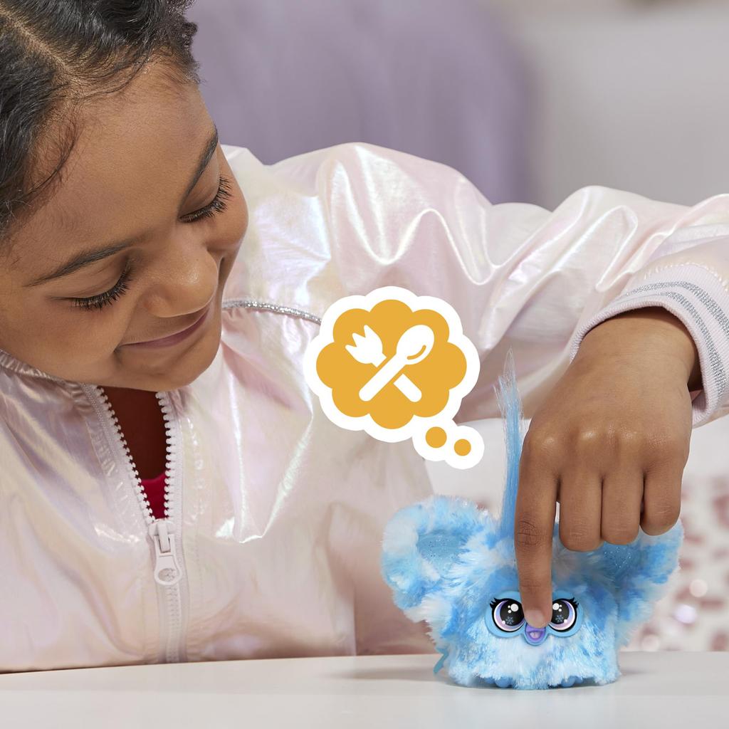 Hasbro Furby Furblets Snowway Зимняя модель Мини-друг, Более 45 звуков, Только язык Furby, Питание от батареек, Мягкая игрушка, Возраст 6+, Разноцветный, G0398, Оригинал