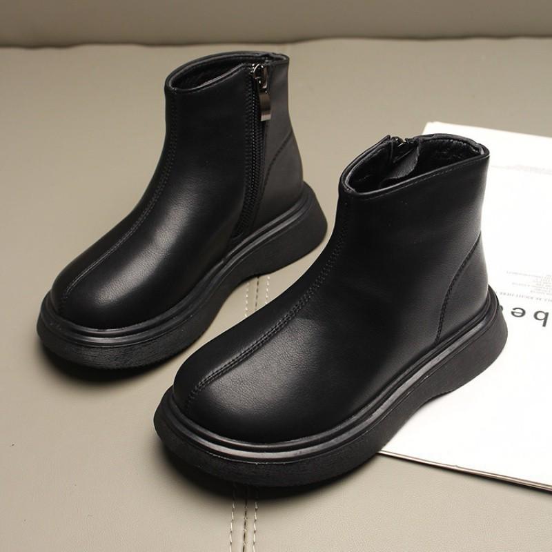 Fashion Retro Children's Leather Boots Spring and Autumn Baby Short Boots Casual Simple Children's Boots