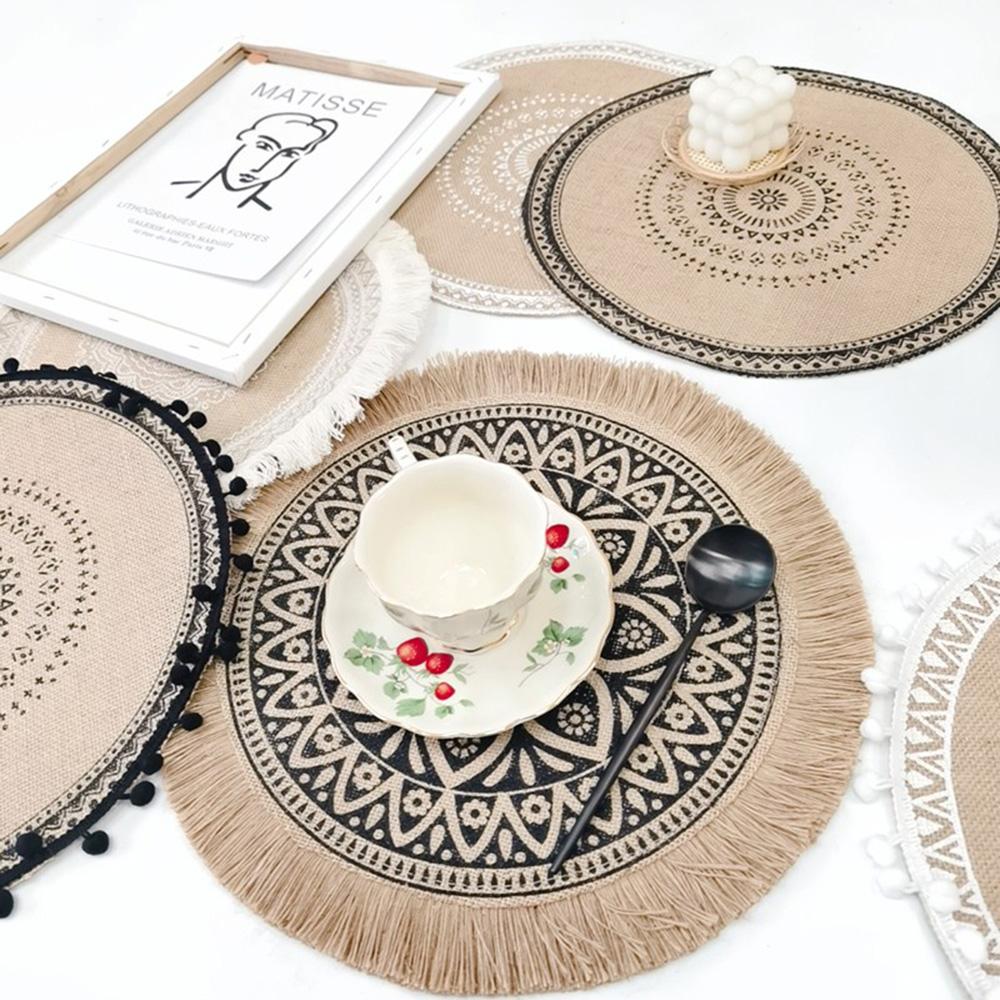 Embroidery Heat Insulation Plate Craft Kitchen Supplies Coaster Table Placemat Coffee Cup Mats