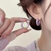 Purple Earrings with Niche Design, 2026 Popular Style, Versatile Temperament, Holiday Style