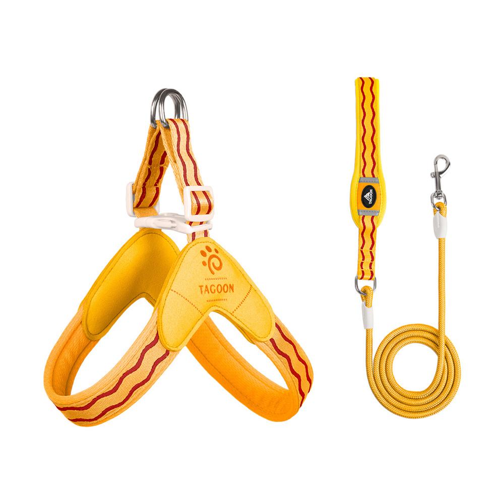 Light Puppy Dog Saddle Harness and Leash Set for Small Medium Dogs Padded Pet Harnesses Shiba Inu Corgi Pug mascotas Accessories