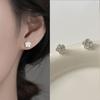 Серьги-гвоздики из серебра S925, легкая роскошь, жемчуг и циркон, для женщин, высококачественные, темпераментные, нишевые, универсальные