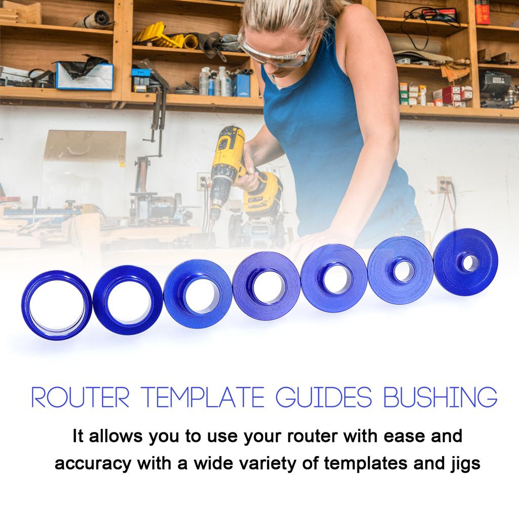 10 шт. направляющая втулка шаблона фрезерного станка из алюминиевого сплава, втулка оси гравировального станка для деревообработки