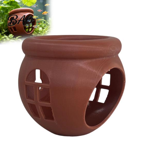 Betta Fish Hideout Aquarium Shrimp Hideout, Shelter House with Suction Cup, Small Habitat Cabin Design Hide Cave for Tank Underwater Hideaway
