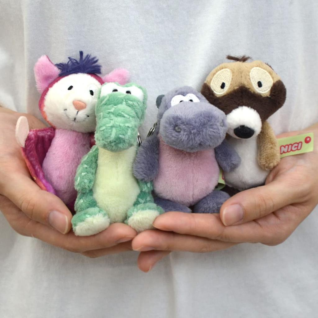 Wild Friends 2022 Flying Squirrel Macy NICI Plush Toy from Germany, Gift, Animal Bean Bag, BB Keychain, Eco-Friendly, Sustainable, Recycled, Pink, W9