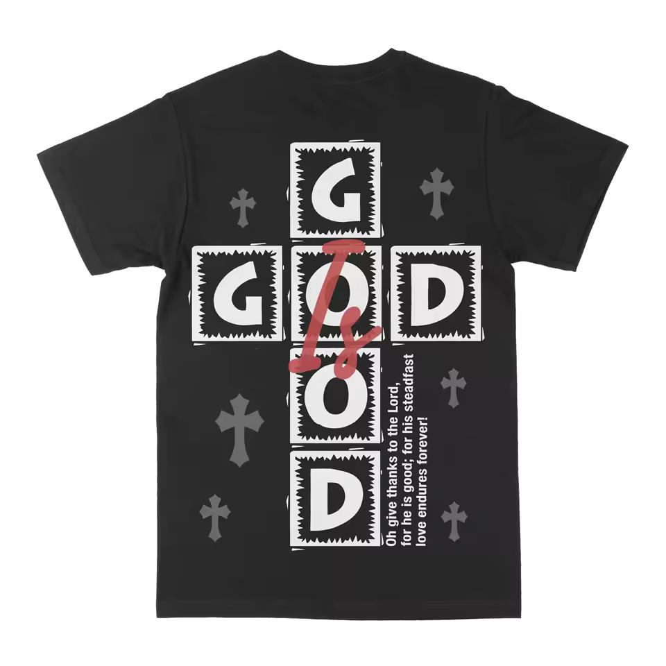 God Is Good Y2K Street Trendy Brand T-and kids tshirt Cotton Graphic Tee Men Women Summer Streetwear