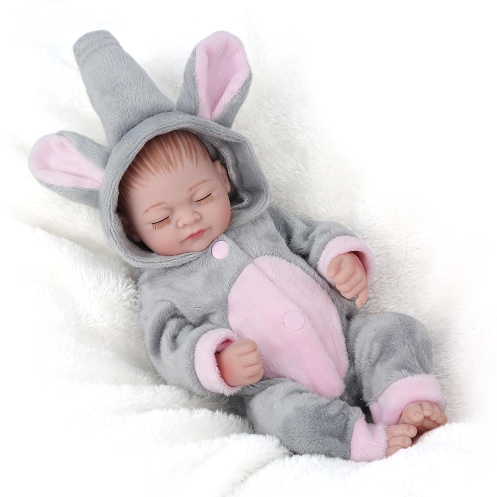 NPKDOLL 10 дюймов Мини Реборн Кукла Унисекс Игрушки Хобби Модные Куклы Аксессуары Спящие Куклы