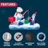 JOYFY 6 футов длиной Рождественское надувное украшение пингвин и белый медведь, Надувное украшение для двора для рождественских вечеринок