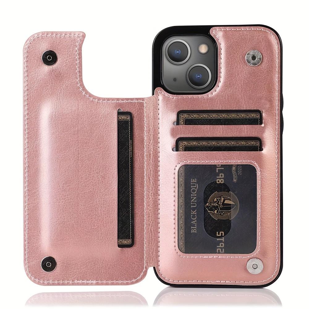 Кожаный чехол-кошелек для IPhone 14/13/12/11/Pro Max/Mini/XR/X/XS Max/8/7/6S/6 Plus/SE2/SE3/2022/2020 - держатель для карт и откидная задняя крышка