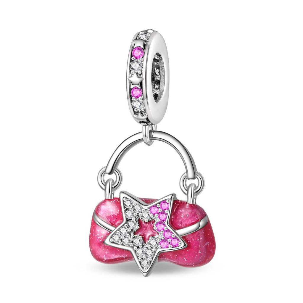 Новый продукт Медный цвет Розовая принцесса-хвостик Девушка Подвеска Подходит для браслета Пан Шарм Сделай сам Для женщин Ювелирные изделия Модный подарок